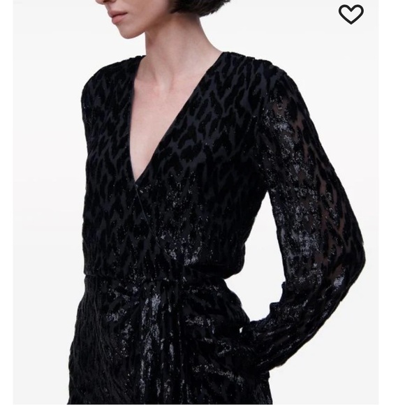 Simkhai Camryn V-neck wrap dress black - Picture 6 of 10